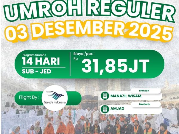 Umroh Reguler 3 Desember 2025
