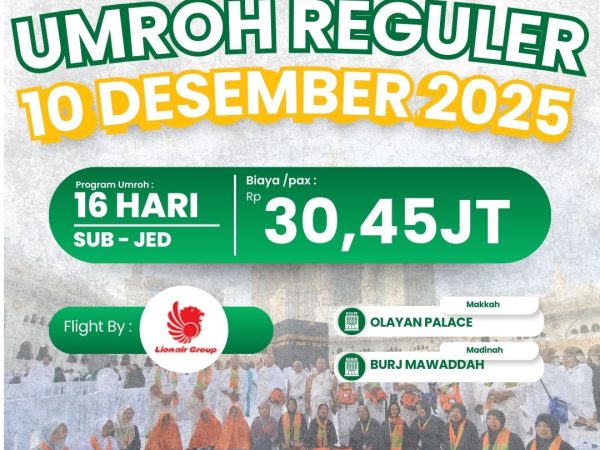 Umroh Reguler 10 Desember 2025
