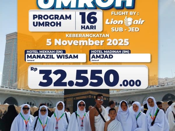 Umroh Reguler 5 November 2025 16D
