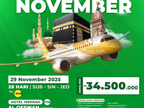 Umroh Reguler 29 November 2025 28D