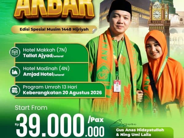 Umroh Akbar Bersama Neng Umi & Gus Anas, 20 Agustus 2026