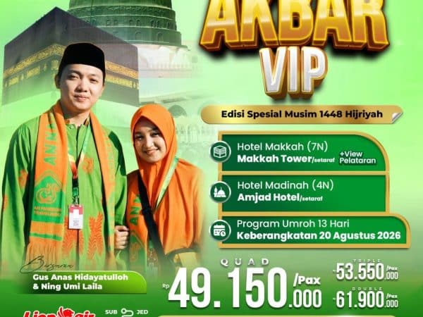 Umroh Akbar VIP Neng Umi & Gus Anas, 20 Agustus 2026